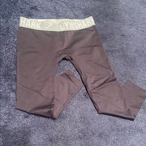 Gymshark Gray and Seafoam Green Leggings - Small